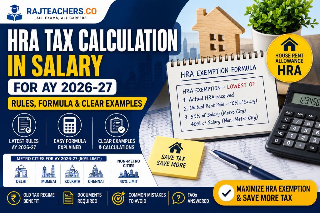 HRA Tax Calculation in Salary For AY 2026-27